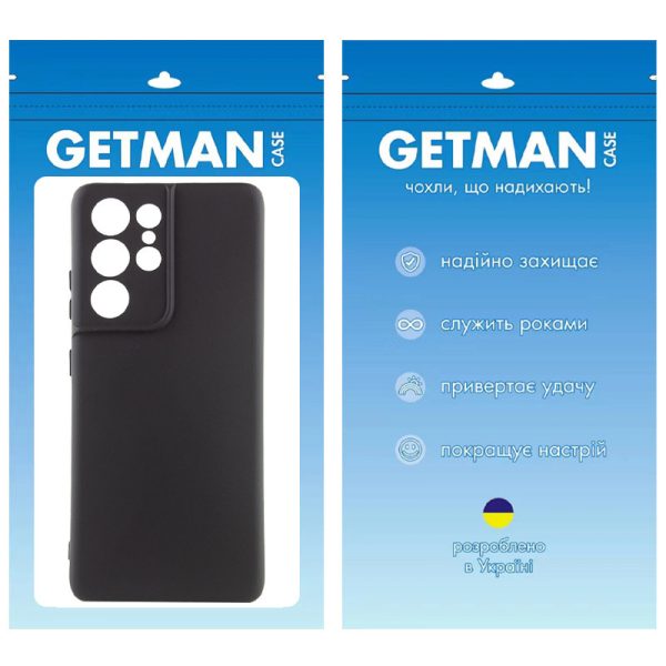 Чохол для Samsung Galaxy S22 Ultra Чорний TPU GETMAN Liquid Silk Full Camera - Зображення 5