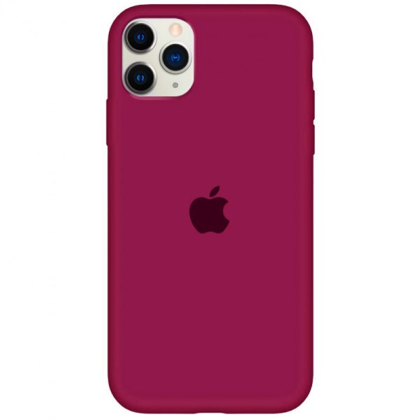 Чохол для iPhone 11 Pro Бордовий Silicone Case Full Protective