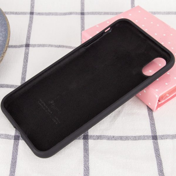 Чохол для iPhone X / XS Чорний Silicone Case Full Protective - Зображення 3