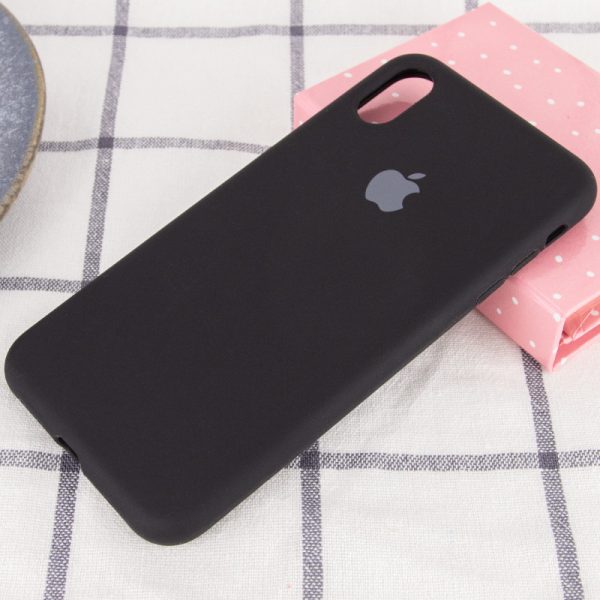 Чохол для iPhone XR Чорний Silicone Case Full Protective - Зображення 2