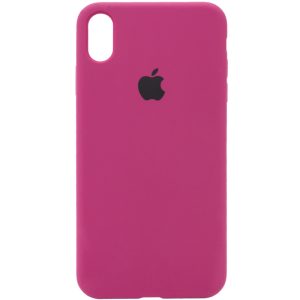 Чохол для iPhone XS Max Бордовий Silicone Case Full Protective