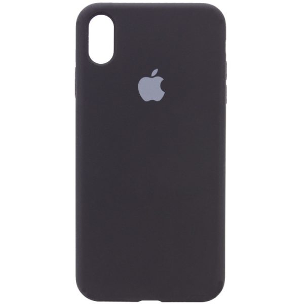 Чохол для iPhone XS Max Чорний Silicone Case Full Protective