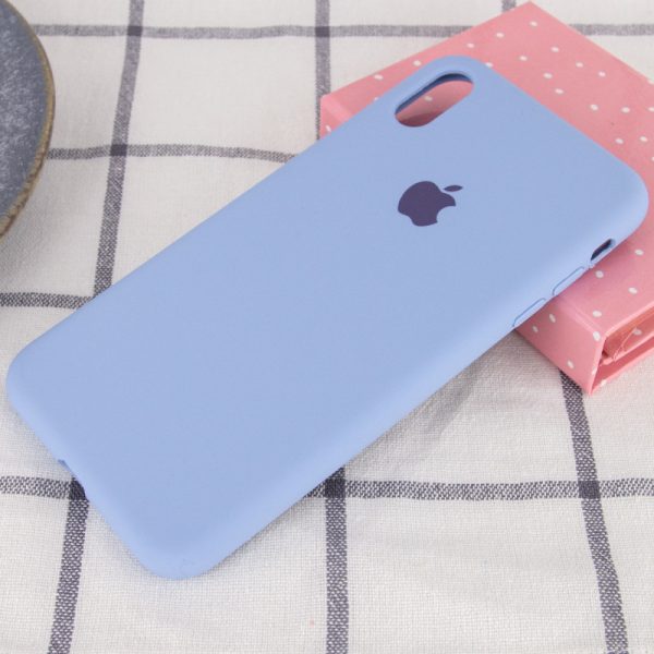 Чохол для iPhone XS Max Блакитний Silicone Case Full Protective - Зображення 2