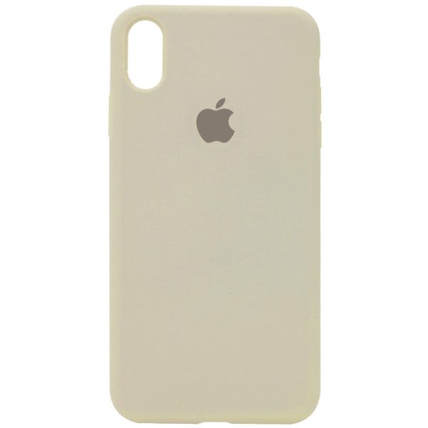 Чохол для iPhone X / XS Бежевий Silicone Case Full Protective