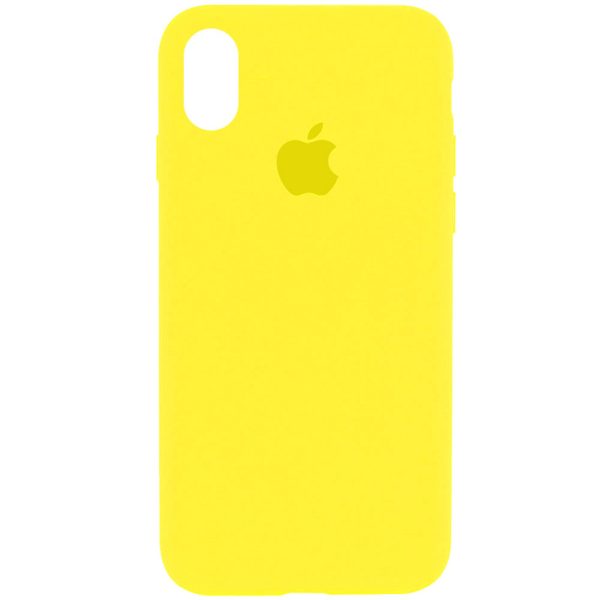Чохол для iPhone X / XS Жовтий Silicone Case Full Protective