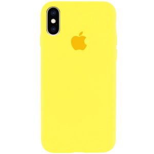 Чохол для iPhone X / XS Жовтий Silicone Case Full Protective