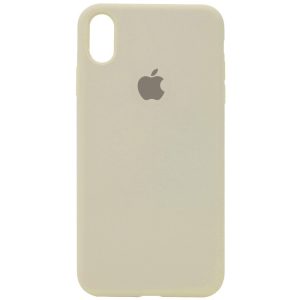 Чохол для iPhone XR Бежевий Silicone Case Full Protective