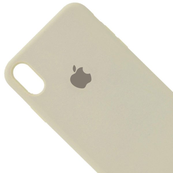 Чохол для iPhone XS Max Бежевий Silicone Case Full Protective - Зображення 2