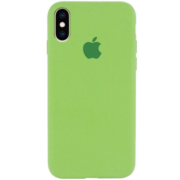 Чохол для iPhone XS Max М'ятний Silicone Case Full Protective