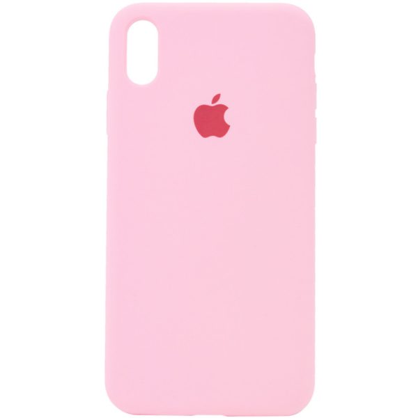 Чохол для iPhone XS Max Рожевий Silicone Case Full Protective