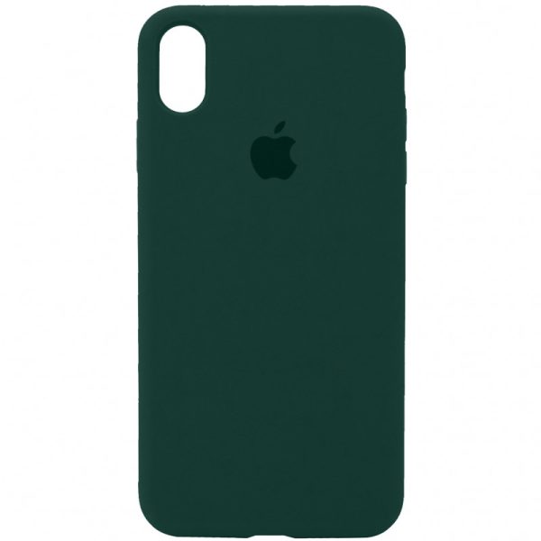 Чохол для iPhone XS Max Зелений Silicone Case Full Protective