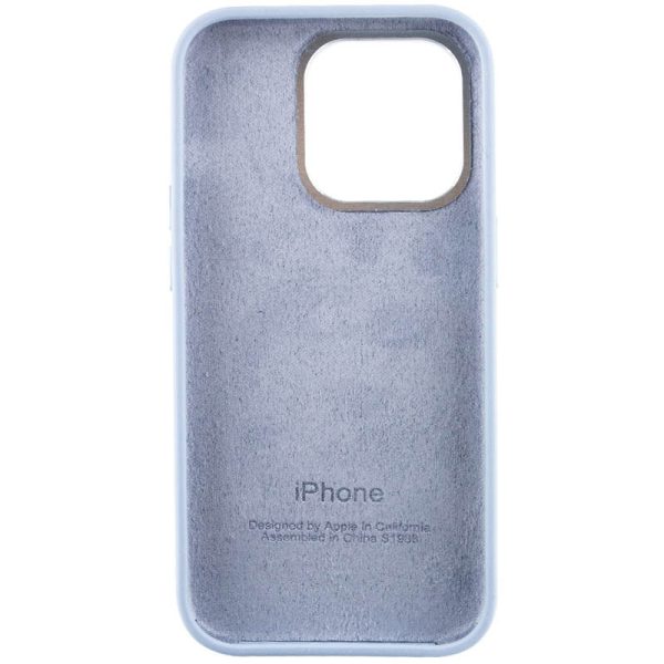 Чохол для iPhone 14 Pro Max Блакитний Silicone Case Metal Buttons - Зображення 4
