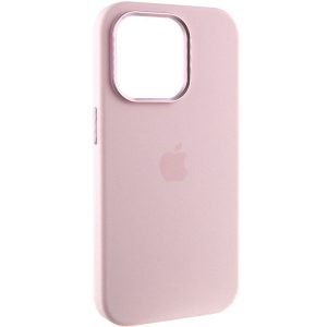Чохол для iPhone 14 Pro Max Рожевий Silicone Case Metal Buttons