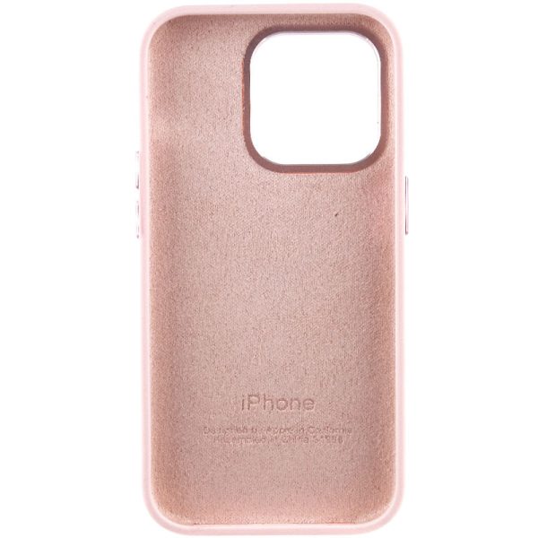 Чохол для iPhone 14 Pro Max Рожевий Silicone Case Metal Buttons - Зображення 4