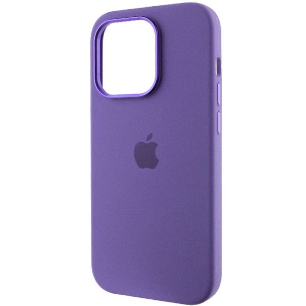 Чохол для iPhone 14 Pro Max Фіолетовий Silicone Case Metal Buttons - Зображення 3