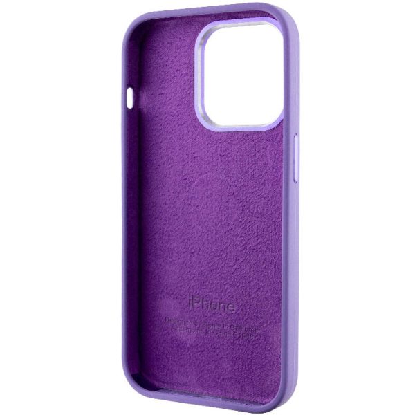 Чохол для iPhone 14 Pro Max Фіолетовий Silicone Case Metal Buttons - Зображення 5