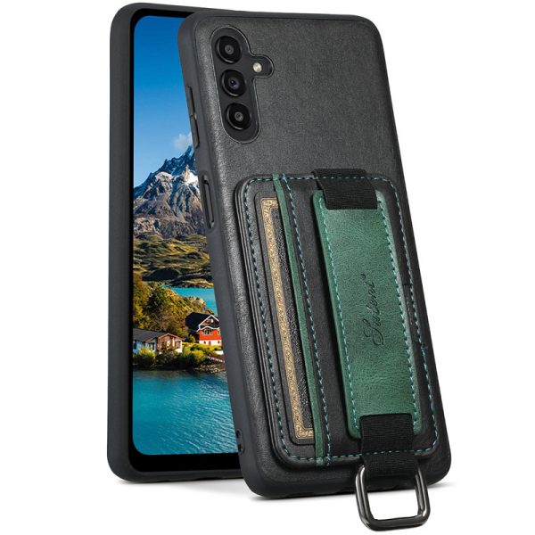 Шкіряний чохол для Samsung Galaxy A14 4G/5G Чорний Wallet case and straps - Зображення 2