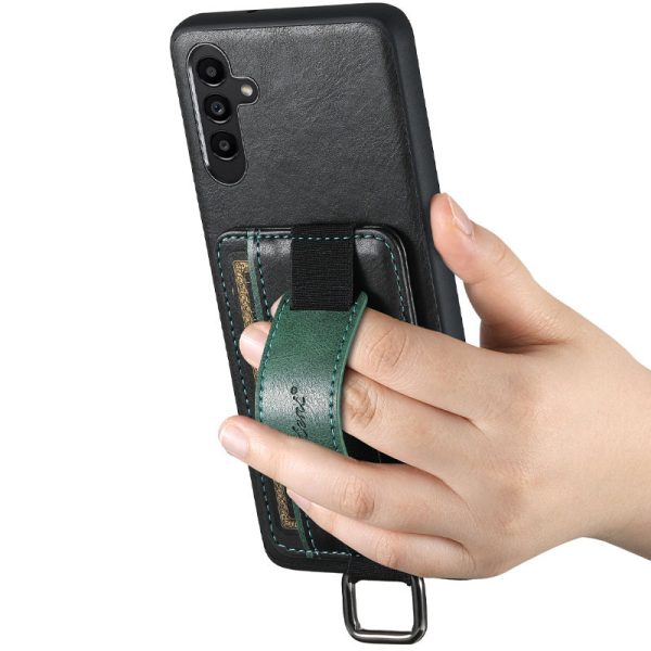 Шкіряний чохол для Samsung Galaxy A14 4G/5G Чорний Wallet case and straps - Зображення 3