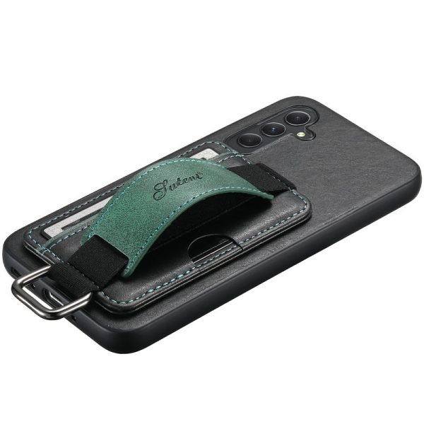 Шкіряний чохол для Samsung Galaxy A14 4G/5G Чорний Wallet case and straps - Зображення 5