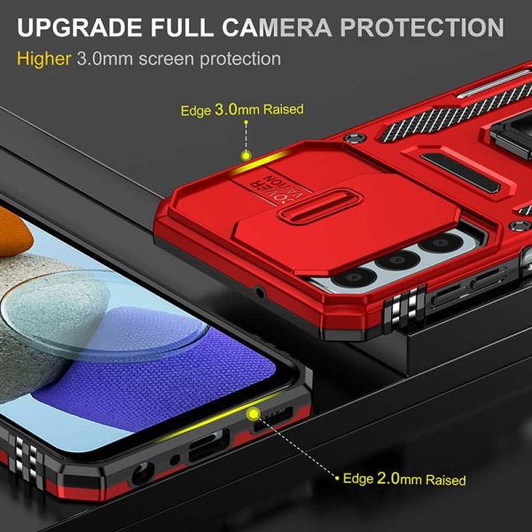 Ударостійкий чохол для Samsung Galaxy A24 4G Червоний Camshield Army Ring - Зображення 4