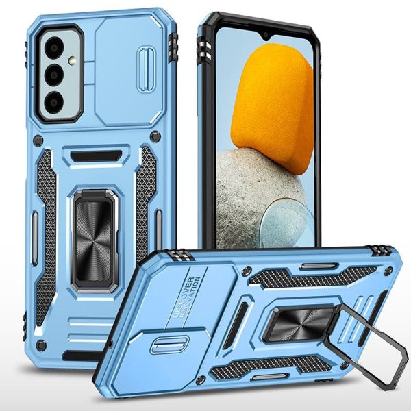 Ударостійкий чохол для Samsung Galaxy M14 5G Блакитний Camshield Army Ring