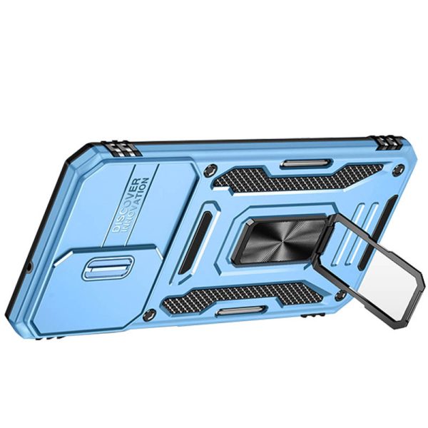 Ударостійкий чохол для Samsung Galaxy M14 5G Блакитний Camshield Army Ring - Зображення 4