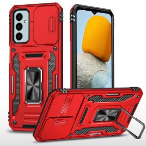 Ударостійкий чохол для Samsung Galaxy M14 5G Червоний Camshield Army Ring