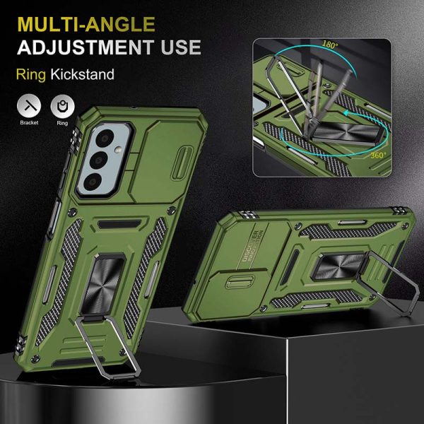 Ударостійкий чохол для Samsung Galaxy M14 5G Оливковий Camshield Army Ring - Зображення 2