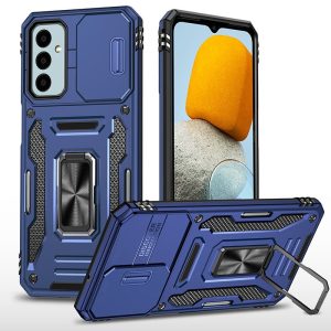 Ударостійкий чохол для Samsung Galaxy M14 5G Синій Camshield Army Ring