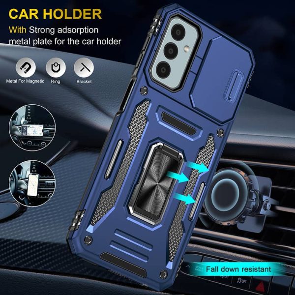 Ударостійкий чохол для Samsung Galaxy M14 5G Синій Camshield Army Ring - Зображення 2
