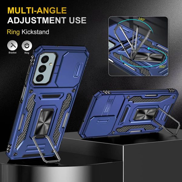 Ударостійкий чохол для Samsung Galaxy M14 5G Синій Camshield Army Ring - Зображення 3