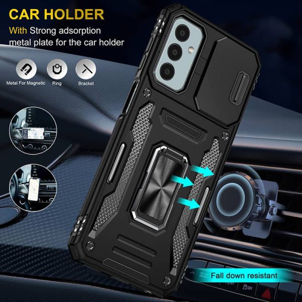 Ударостійкий чохол для Samsung Galaxy M14 5G Чорний Camshield Army Ring - Зображення 2
