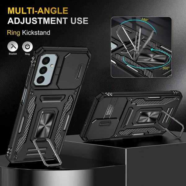 Ударостійкий чохол для Samsung Galaxy M14 5G Чорний Camshield Army Ring - Зображення 3