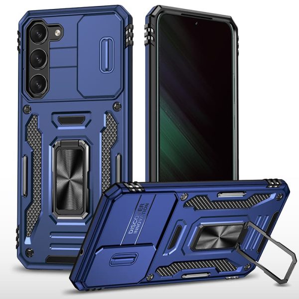 Ударостійкий чохол для Samsung Galaxy S20 FE Синій Camshield Army Ring
