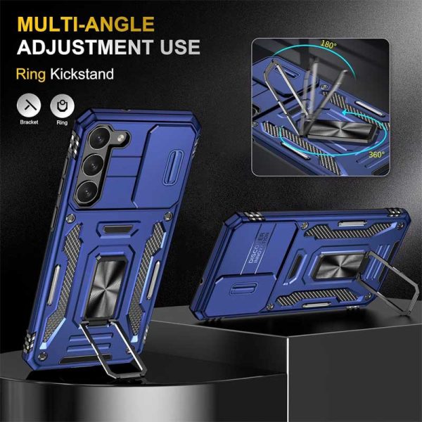 Ударостійкий чохол для Samsung Galaxy S20 FE Синій Camshield Army Ring - Зображення 5