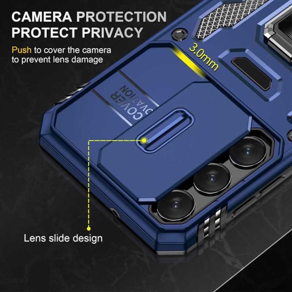 Ударостійкий чохол для Samsung Galaxy S20 FE Синій Camshield Army Ring - Зображення 6