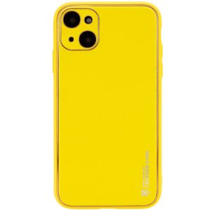 Шкіряний чохол для Apple iPhone 14 Plus Жовтий Xshield