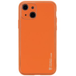 Шкіряний чохол для Apple iPhone 14 Plus Помаранчевий Xshield