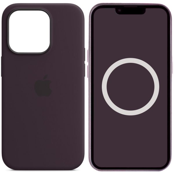Чохол для iPhone 14 Pro Max Фіолетовий Silicone case full with Magsafe and Animation