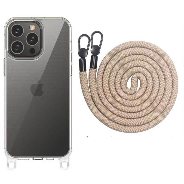Чохол для iPhone 12 Pro Max Clay TPU Transparent with Straps