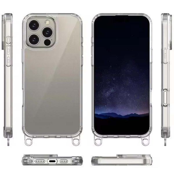 Чохол для iPhone 12 Pro Max Clay TPU Transparent with Straps - Зображення 4