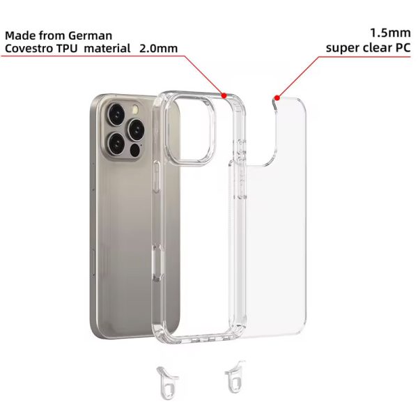 Чохол для iPhone 12 Pro Max Clay TPU Transparent with Straps - Зображення 6