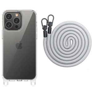 Чохол для iPhone 12 Pro Max Сірий TPU Transparent with Straps