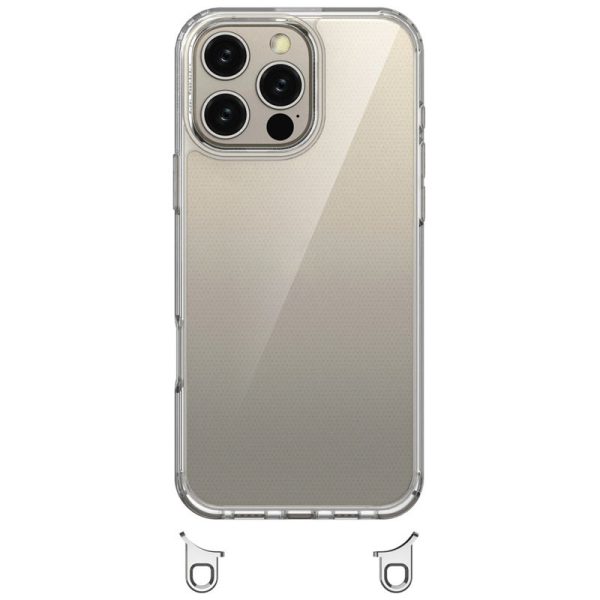 Чохол для iPhone 12 Pro Max Рожевий TPU Transparent with Straps - Зображення 3