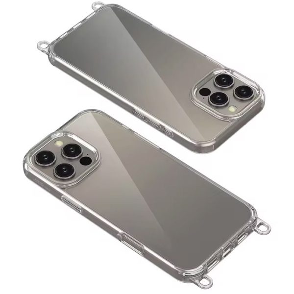 Чохол для iPhone 12 Pro Max Фіолетовий TPU Transparent with Straps - Зображення 6