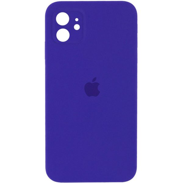 Чохол для iPhone 11 Фіолетовий Silicone Case Square Full Camera Protective