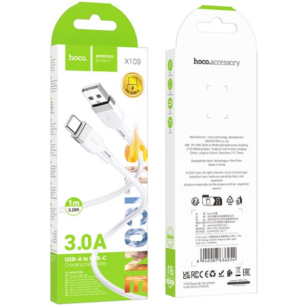 Дата кабель Hoco X109 Energy Silicone USB to Type-C (1m) - Зображення 4