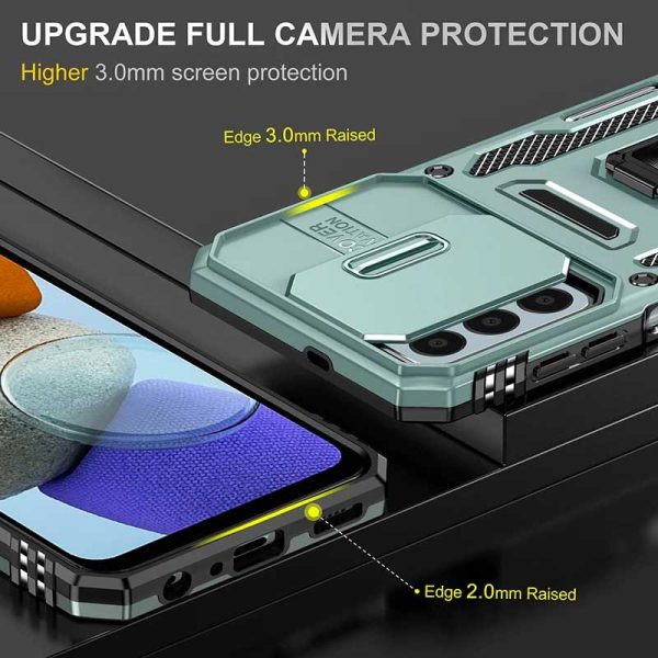 Ударостійкий чохол для Samsung Galaxy M23 5G / M13 4G Зелений Camshield Army Ring - Зображення 3