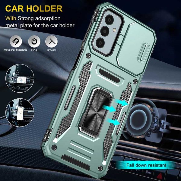 Ударостійкий чохол для Samsung Galaxy M23 5G / M13 4G Зелений Camshield Army Ring - Зображення 4