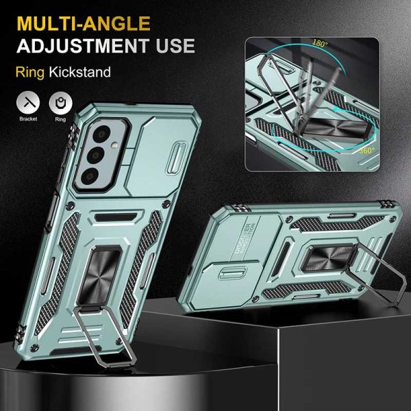 Ударостійкий чохол для Samsung Galaxy M23 5G / M13 4G Зелений Camshield Army Ring - Зображення 5